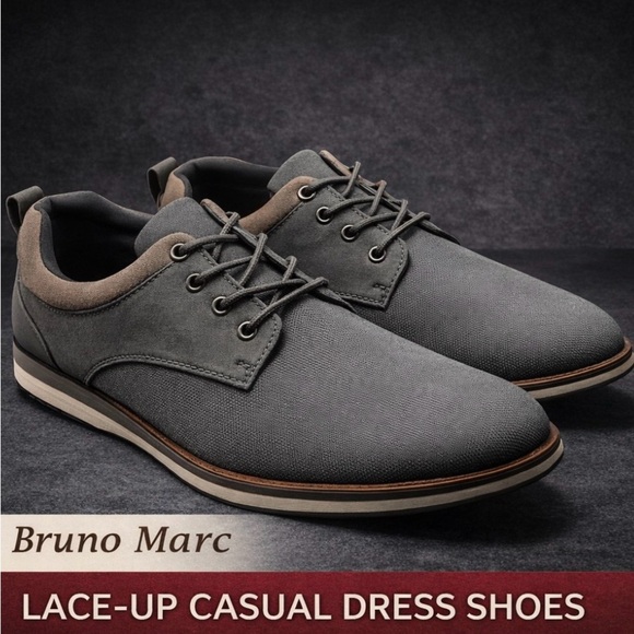 Bruno Marc Other - Bruno Marc Gray Casual Dress Shoes Men's 10